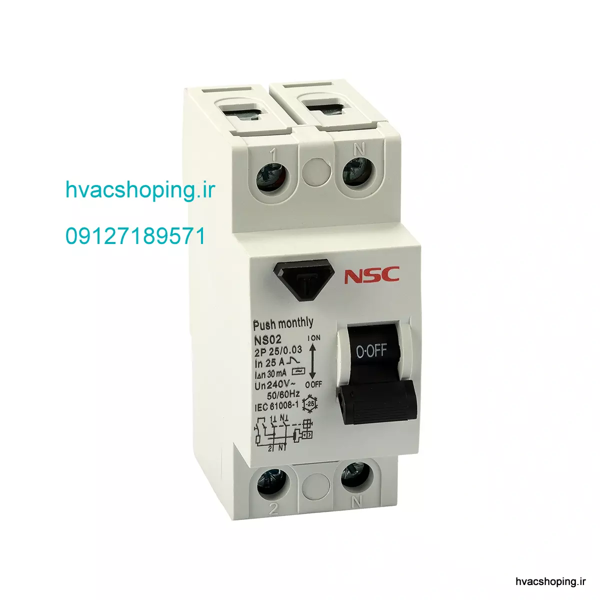 کلید محافظ جان 32 آمپر تک فاز – 30 میلی آمپر NSC